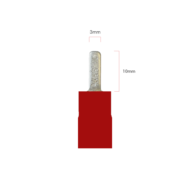 3.0mm Flat Blade Term. - Red (WT.49)